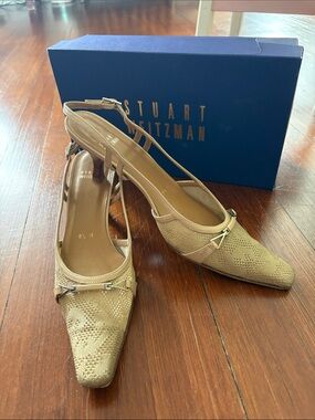Stuart Weitzman Hampton Mesh Slingback Heels